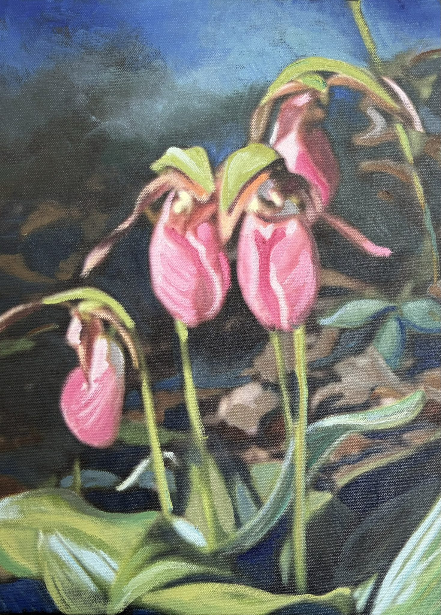 Lady Slippers artwork by Maine Artist Alice Ingraham