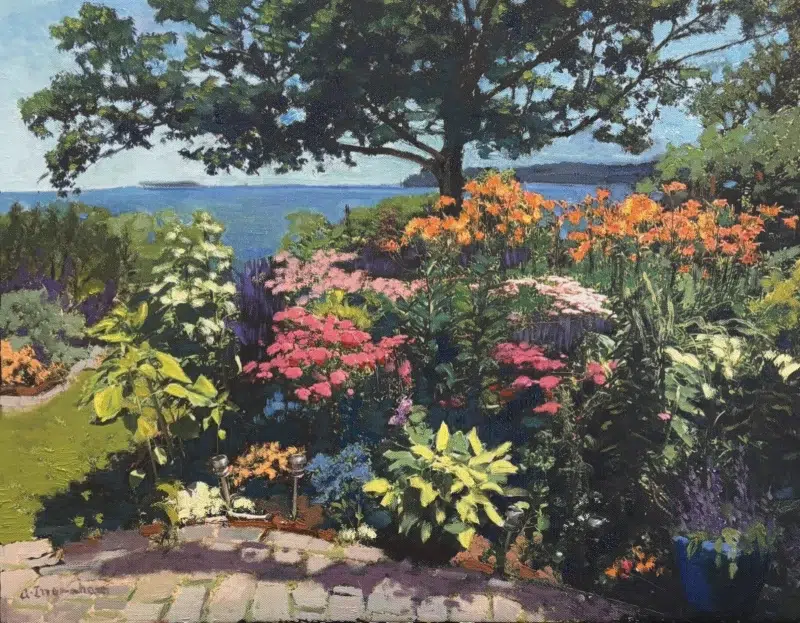 Artwork Patio Garden by Alice Ingraham